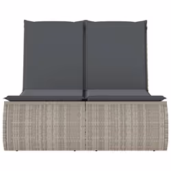 VidaXL 368095 sedia da esterno Salone Seduta imbottita Rattan sintetico, Acciaio Grigio - Vista aggiuntiva 4