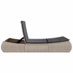 VidaXL 368095 sedia da esterno Salone Seduta imbottita Rattan sintetico, Acciaio Grigio - Vista aggiuntiva 5