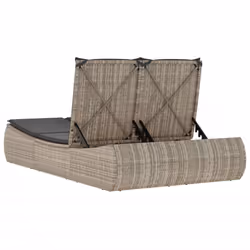 VidaXL 368095 sedia da esterno Salone Seduta imbottita Rattan sintetico, Acciaio Grigio - Vista aggiuntiva 6
