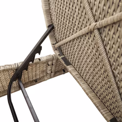 VidaXL 368095 sedia da esterno Salone Seduta imbottita Rattan sintetico, Acciaio Grigio - Vista aggiuntiva 8