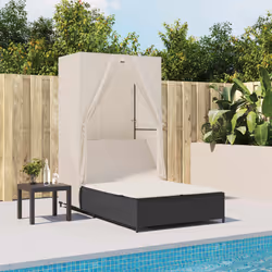 VidaXL 368099 sedia da esterno Salone Seduta imbottita Rattan sintetico, Acciaio Crema, Bianco