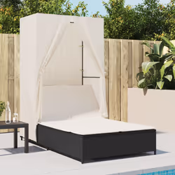 VidaXL 368099 sedia da esterno Salone Seduta imbottita Rattan sintetico, Acciaio Crema, Bianco