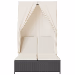 VidaXL 368099 sedia da esterno Salone Seduta imbottita Rattan sintetico, Acciaio Crema, Bianco - Vista aggiuntiva 4