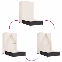VidaXL 368099 sedia da esterno Salone Seduta imbottita Rattan sintetico, Acciaio Crema, Bianco - Vista aggiuntiva 7