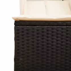 VidaXL 368099 sedia da esterno Salone Seduta imbottita Rattan sintetico, Acciaio Crema, Bianco - Vista aggiuntiva 8