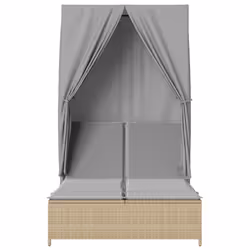 VidaXL 368102 sedia da esterno Salone Seduta imbottita Rattan sintetico, Acciaio Grigio - Vista aggiuntiva 4