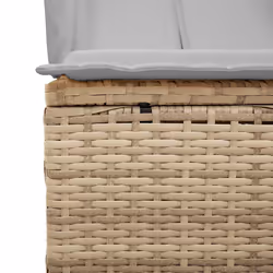 VidaXL 368102 sedia da esterno Salone Seduta imbottita Rattan sintetico, Acciaio Grigio - Vista aggiuntiva 8