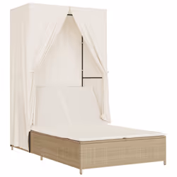 VidaXL 368103, Salone, Seduta imbottita, Rattan sintetico, Acciaio, Crema, Bianco, 280 kg, 1040 mm