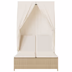 VidaXL 368103 sedia da esterno Salone Seduta imbottita Rattan sintetico, Acciaio Crema, Bianco - Vista aggiuntiva 4