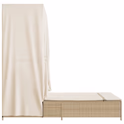 VidaXL 368103 sedia da esterno Salone Seduta imbottita Rattan sintetico, Acciaio Crema, Bianco - Vista aggiuntiva 5