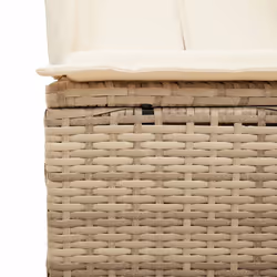 VidaXL 368103 sedia da esterno Salone Seduta imbottita Rattan sintetico, Acciaio Crema, Bianco - Vista aggiuntiva 8