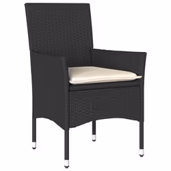 VidaXL 368108 sedia da esterno Terrazzo Seduta imbottita Rattan sintetico, Acciaio Crema, Bianco - Vista aggiuntiva 4