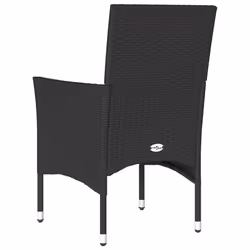 VidaXL 368108 sedia da esterno Terrazzo Seduta imbottita Rattan sintetico, Acciaio Crema, Bianco - Vista aggiuntiva 7