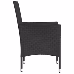 VidaXL 368109 sedia da esterno Terrazzo Seduta imbottita Rattan sintetico, Acciaio Nero - Vista aggiuntiva 6