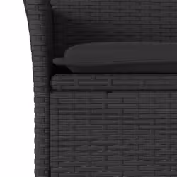 VidaXL 368109 sedia da esterno Terrazzo Seduta imbottita Rattan sintetico, Acciaio Nero - Vista aggiuntiva 8