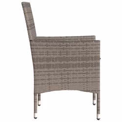VidaXL 368111 sedia da esterno Terrazzo Seduta imbottita Rattan sintetico, Acciaio Grigio - Vista aggiuntiva 6