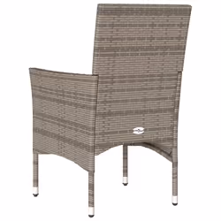 VidaXL 368111 sedia da esterno Terrazzo Seduta imbottita Rattan sintetico, Acciaio Grigio - Vista aggiuntiva 7