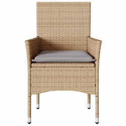 VidaXL 368112 sedia da esterno Terrazzo Seduta imbottita Rattan sintetico, Acciaio Grigio - Vista aggiuntiva 5