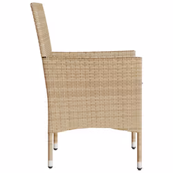 VidaXL 368112 sedia da esterno Terrazzo Seduta imbottita Rattan sintetico, Acciaio Grigio - Vista aggiuntiva 6