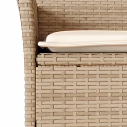 VidaXL 368113 sedia da esterno Terrazzo Seduta imbottita Rattan sintetico, Acciaio Crema, Bianco - Vista aggiuntiva 8