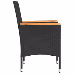 VidaXL 368119 sedia da esterno Terrazzo Seduta imbottita Legno di acacia, Rattan sintetico, Acciaio Crema, Bianco - Vista aggiuntiva 6