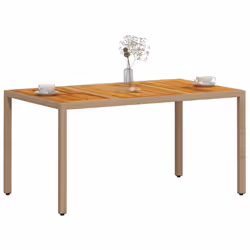 VidaXL 368127 tavolo da esterno Beige, Marrone - Vista aggiuntiva 4