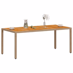 VidaXL 368130 tavolo da esterno Beige, Marrone - Vista aggiuntiva 4