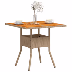 VidaXL 368133 tavolo da esterno Beige, Marrone - Vista aggiuntiva 4