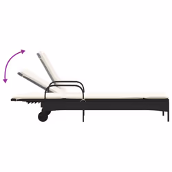 VidaXL 368308 sedia da esterno Salone Seduta imbottita Rattan sintetico, Acciaio Crema, Bianco - Vista aggiuntiva 7