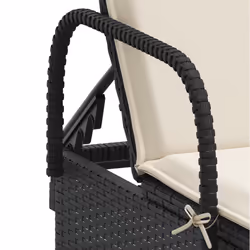 VidaXL 368308 sedia da esterno Salone Seduta imbottita Rattan sintetico, Acciaio Crema, Bianco - Vista aggiuntiva 8