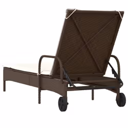 VidaXL 368309 sedia da esterno Salone Seduta imbottita Rattan sintetico, Acciaio Crema, Bianco - Vista aggiuntiva 6