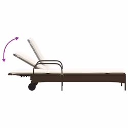 VidaXL 368309 sedia da esterno Salone Seduta imbottita Rattan sintetico, Acciaio Crema, Bianco - Vista aggiuntiva 7