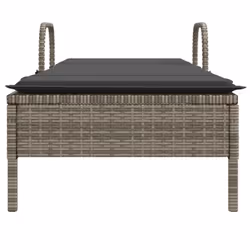 VidaXL 368310 sedia da esterno Salone Seduta imbottita Rattan sintetico, Acciaio Grigio - Vista aggiuntiva 4