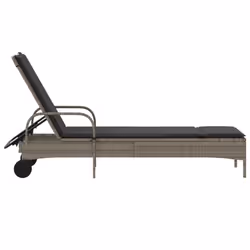 VidaXL 368310 sedia da esterno Salone Seduta imbottita Rattan sintetico, Acciaio Grigio - Vista aggiuntiva 5