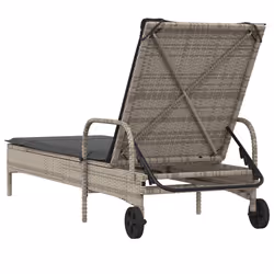 VidaXL 368310 sedia da esterno Salone Seduta imbottita Rattan sintetico, Acciaio Grigio - Vista aggiuntiva 6