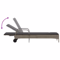 VidaXL 368310 sedia da esterno Salone Seduta imbottita Rattan sintetico, Acciaio Grigio - Vista aggiuntiva 7