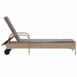 VidaXL 368311 sedia da esterno Salone Seduta imbottita Rattan sintetico, Acciaio Grigio - Vista aggiuntiva 5