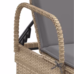 VidaXL 368311 sedia da esterno Salone Seduta imbottita Rattan sintetico, Acciaio Grigio - Vista aggiuntiva 8