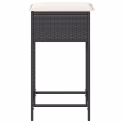 VidaXL 368317 sedia da esterno Terrazzo Seduta imbottita Rattan sintetico, Acciaio Crema, Bianco - Vista aggiuntiva 5