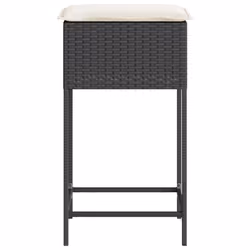 VidaXL 368317 sedia da esterno Terrazzo Seduta imbottita Rattan sintetico, Acciaio Crema, Bianco - Vista aggiuntiva 6