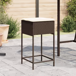 VidaXL 368318 sedia da esterno Terrazzo Seduta imbottita Rattan sintetico, Acciaio Crema, Bianco - Vista aggiuntiva 2