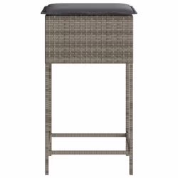 VidaXL 368319 sedia da esterno Terrazzo Seduta imbottita Rattan sintetico, Acciaio Grigio - Vista aggiuntiva 6