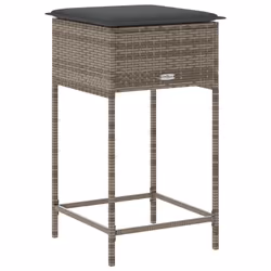 VidaXL 368319 sedia da esterno Terrazzo Seduta imbottita Rattan sintetico, Acciaio Grigio - Vista aggiuntiva 7