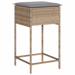 VidaXL 368320 sedia da esterno Terrazzo Seduta imbottita Rattan sintetico, Acciaio Grigio - Vista aggiuntiva 4