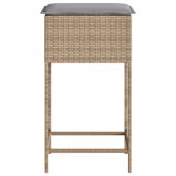 VidaXL 368320 sedia da esterno Terrazzo Seduta imbottita Rattan sintetico, Acciaio Grigio - Vista aggiuntiva 6