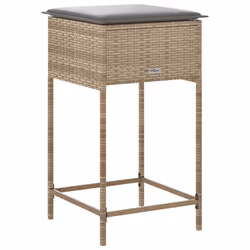 VidaXL 368320 sedia da esterno Terrazzo Seduta imbottita Rattan sintetico, Acciaio Grigio - Vista aggiuntiva 7