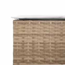VidaXL 368321 sedia da esterno Terrazzo Seduta imbottita Rattan sintetico, Acciaio Crema, Bianco - Vista aggiuntiva 8