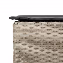 VidaXL 368322 sedia da esterno Terrazzo Seduta imbottita Rattan sintetico, Acciaio Grigio - Vista aggiuntiva 8