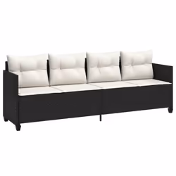 VidaXL 368326, Salone, Seduta imbottita, Rattan sintetico, Acciaio, Crema, Bianco, 110 kg, 2040 mm