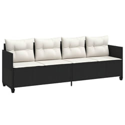 VidaXL 368326 sedia da esterno Salone Seduta imbottita Rattan sintetico, Acciaio Crema, Bianco